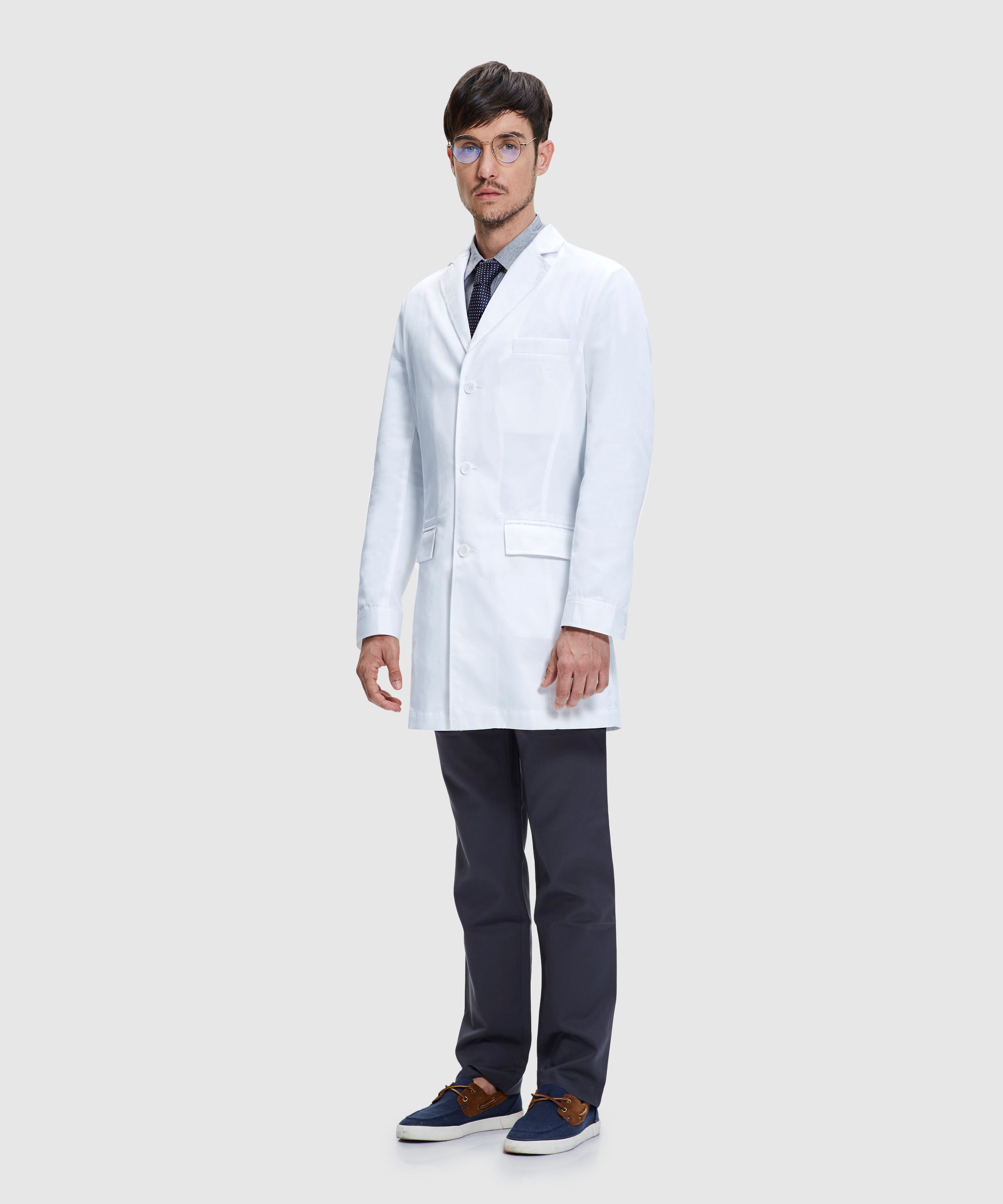 DR12 Men's Lab Coat - Tailored Fit Lab Coat For Men DR12 Men's Lab Coat - Tailored Fit Lab Coat For Men